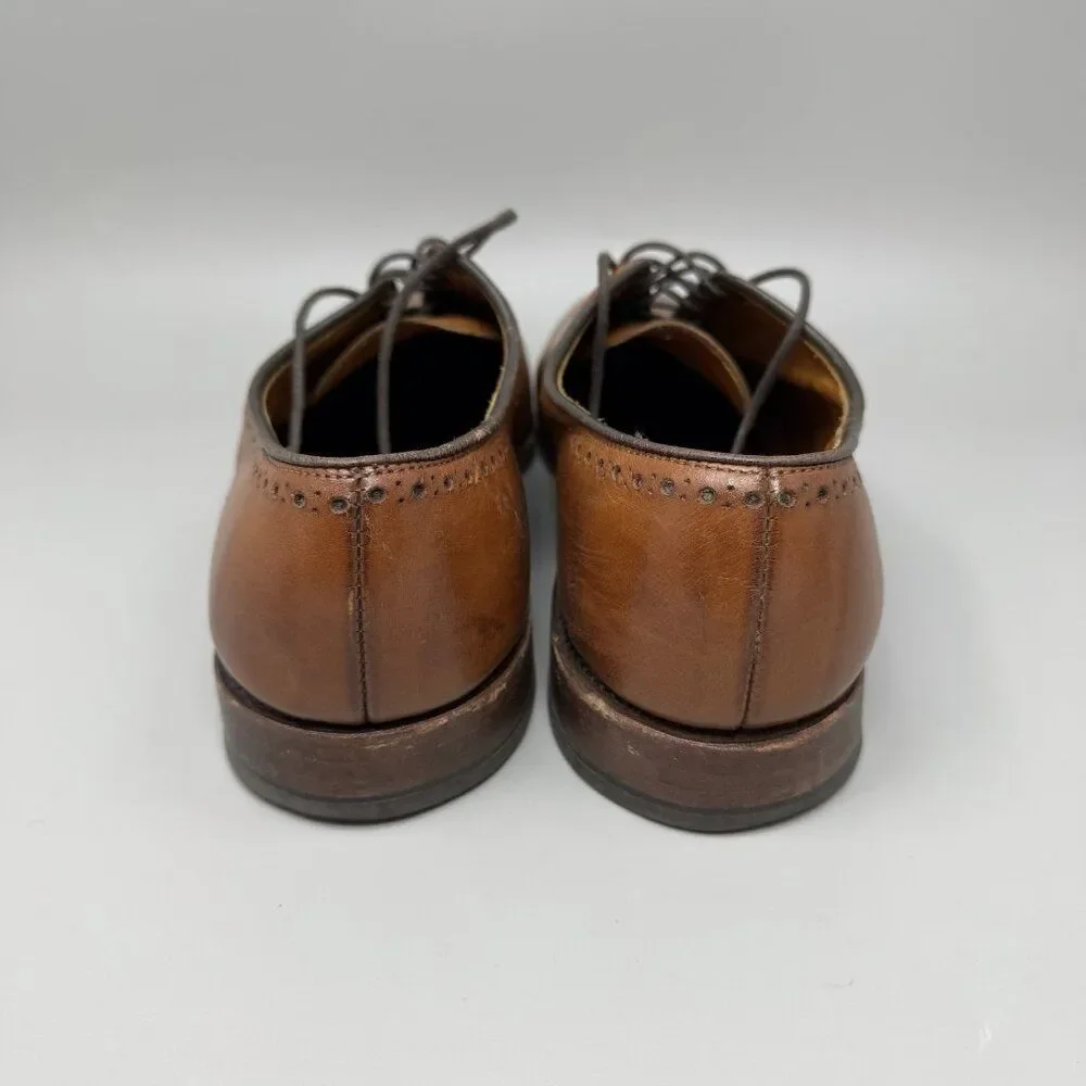 Allen Edmonds Fairfax Walnut Patina Leather Wingtip Dress Shoes Size 10.5 D